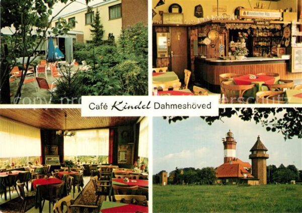 Dahmeshoeved Holstein Cafe Kindel Motiv mit Leuchtturm