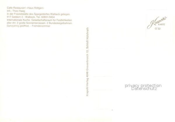 Walbeck Rheinland Cafe Restaurant Haus Röttgen Freizeitst – Bild 2