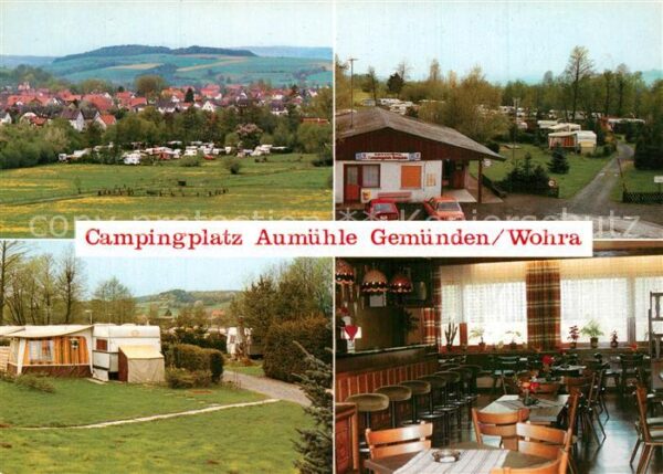 Gemuenden Wohra Campingplatz Aumühle Gaststätte Panoram
