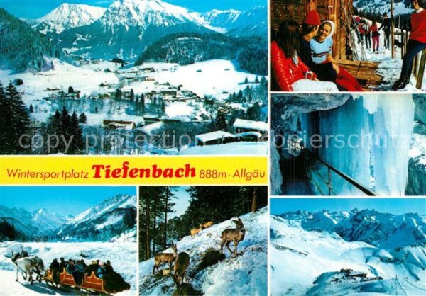 Tiefenbach Oberstdorf Panorama Wintersportplatz Allgäuer Alpe