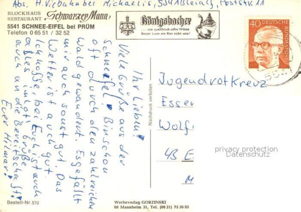 Pruem Eifel Blockhaus Restaurant Schwarzer Mann – Bild 2