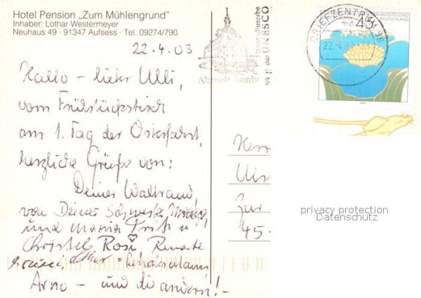 Aufsess Hotel Pension Zum Mühlengrund Restauran – Bild 2