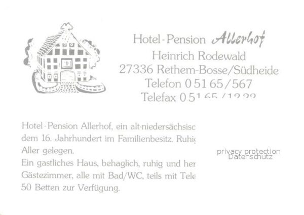 Bosse Rethem Hotel Pension Allerhof Garten – Bild 2
