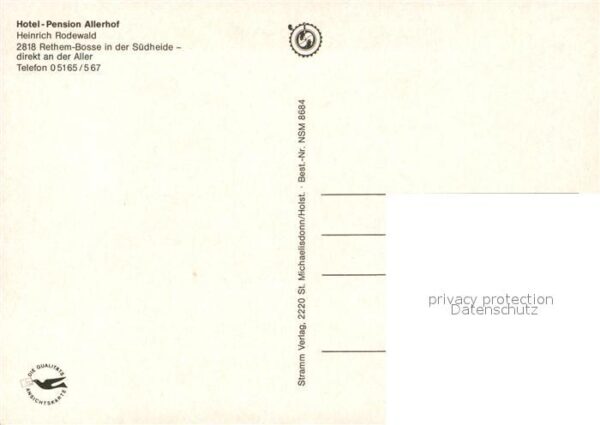 Bosse Rethem Hotel Pension Allerdhof Gastraum Garten – Bild 2