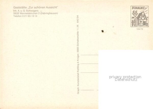 Dabringhausen Gaststätte Zur schönen Aussicht Restaur – Bild 2