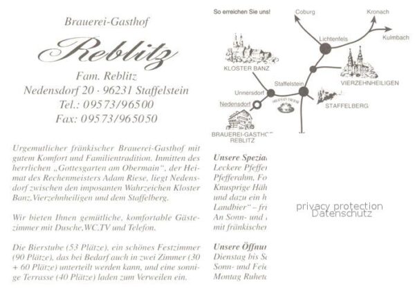 Staffelstein Brauerei Gasthof Reblitz – Bild 2
