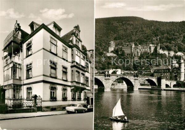 Heidelberg Neckar Pension Odenwald Neckarbrücke Schloss