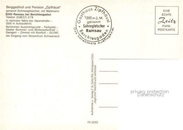 Ramsau Berchtesgaden Berggasthof Pension Zipfhäusl Sahneglet – Bild 2
