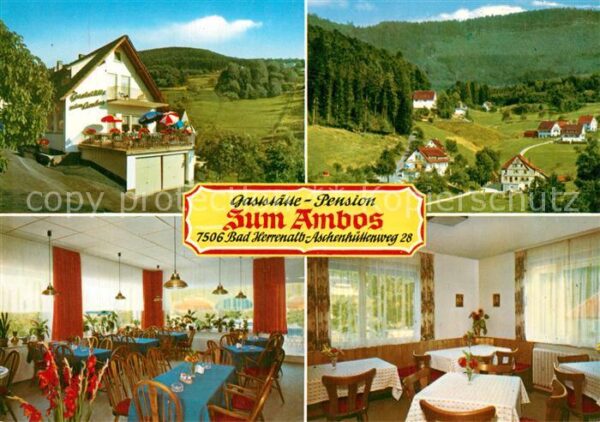 Bad Herrenalb Panorama Gaststätte Pension Zum Ambos S