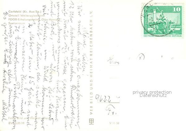 Weitersglashuette Erzgebirge FDGB Erholungsheim Otto Hempel Speisera – Bild 2