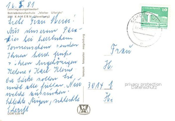 Kamern Bungalowdorf der Lehrlinge Betriebsberu – Bild 2