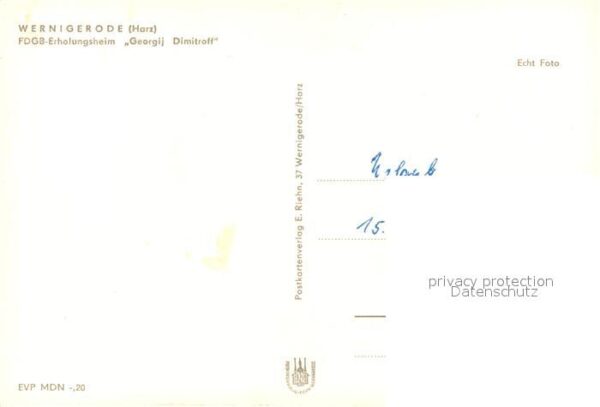 Wernigerode Harz FDGB Erholungsheim Georgij Dimitroff – Bild 2
