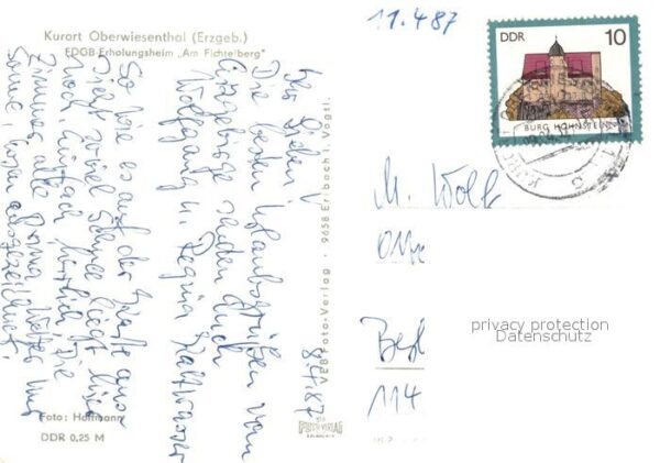 Oberwiesenthal Erzgebirge FDGB Erholungsheim Am Fichtelberg im Wi – Bild 2