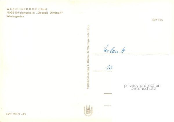Wernigerode Harz FDGB Erholungsheim Georgij Dimitroff Wi – Bild 2