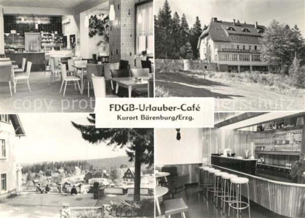 Baerenburg Sachsen FDGB Urlauber Cafe Kurort Erzgebirge Ha