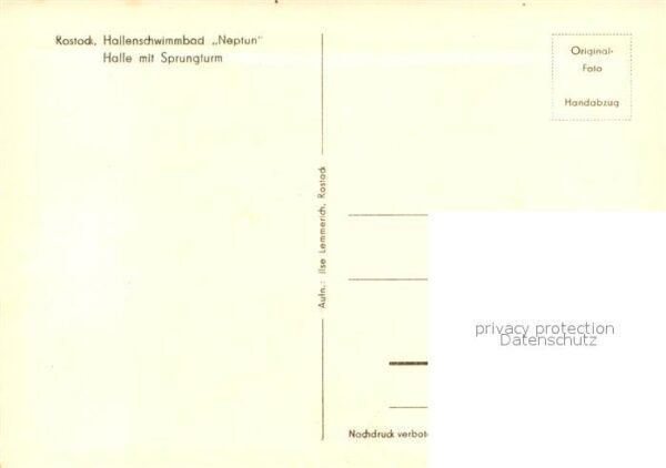 Rostock Hallenschwimmbad Neptun Handabzug – Bild 2