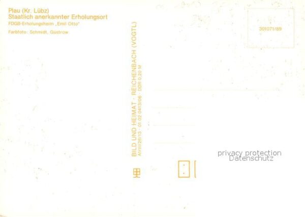 Plau See FDGB Erholungsheim Emil Otto – Bild 2