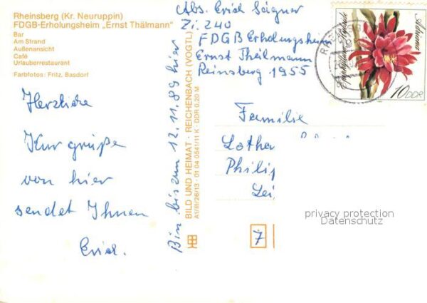 Rheinsberg FDGB Erholungsheim Ernst Thälmann Bar C – Bild 2