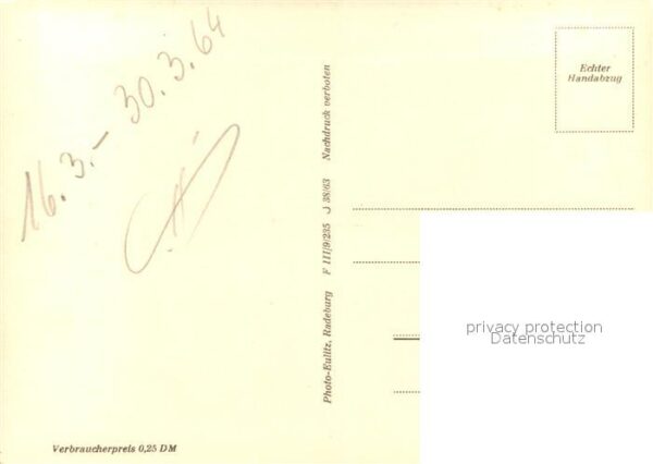 Frauenstein Sachsen Erholungsheim Peter Göring Handabzug – Bild 2