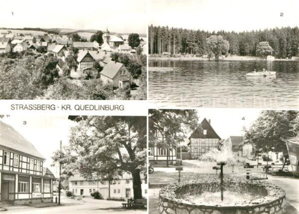 Strassberg Harzgerode Teilansicht Treuer Nachbarteich Konsum