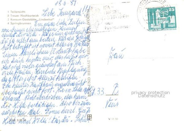 Strassberg Harzgerode Teilansicht Treuer Nachbarteich Konsum – Bild 2