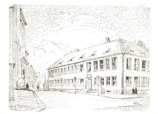 Bischofswerda Kirchgemeindehaus Zeichnung Künstlerkar