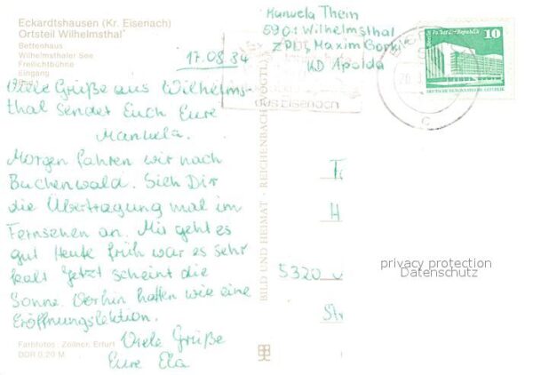 Wilhelmsthal Eisenach Zentrales Pionierlager Maxim Gorki Bett – Bild 2