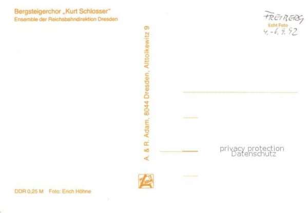 Freiberg Sachsen Bergsteigerchor Kurt Schlosser – Bild 2