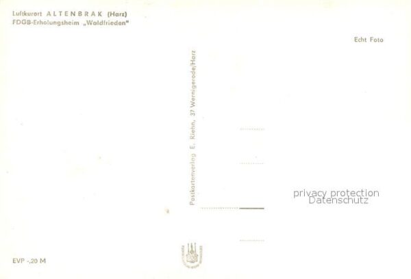 Altenbrak Harz FDGB Erholungsheim Waldfrieden – Bild 2