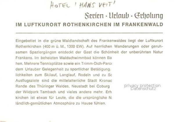 Rothenkirchen Oberfranken Hotel Hans Veit – Bild 2
