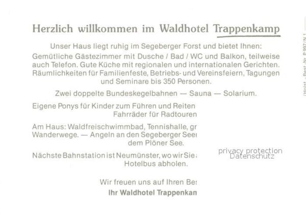 Bad Segeberg Waldhotel Restaurant Trappenkamp Kegelb – Bild 2