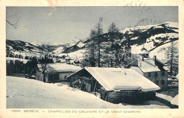 Megeve Chapelles du Calvaire et le Mont Charvi