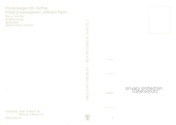 Finsterbergen FDGB Erholungsheim Wilhelm Pieck Tanzba – Bild 2