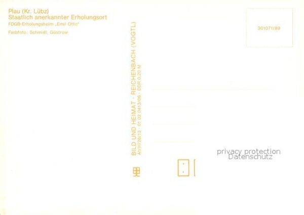 Plau Mecklenburg FDGB Erholungsheim Emil Otto – Bild 2