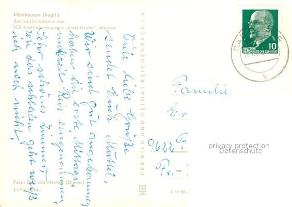 Muehlhausen Vogtland Betriebsferienheim VEB Ernst Grube Werd – Bild 2