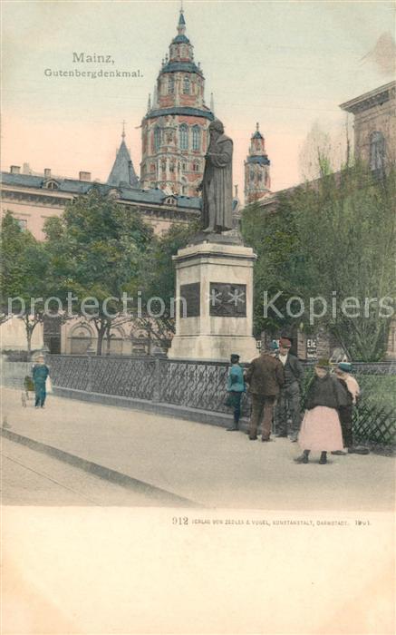 Mainz Rhein Gutenbergdenkmal