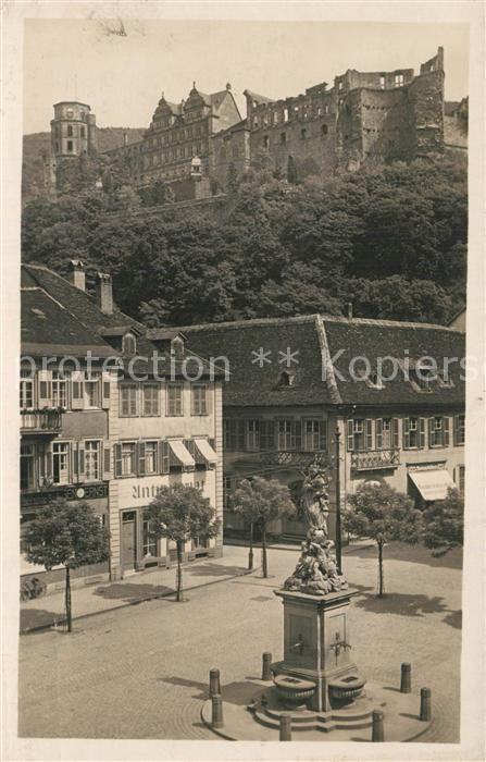 Heidelberg Neckar Kornmarkt Schloss