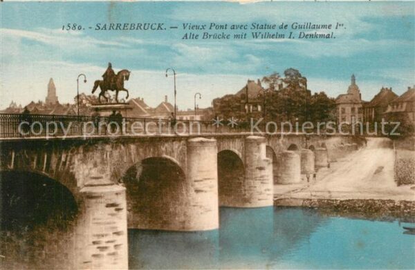 Saarbruecken Alte Brücke Wilhelm I Denkmal