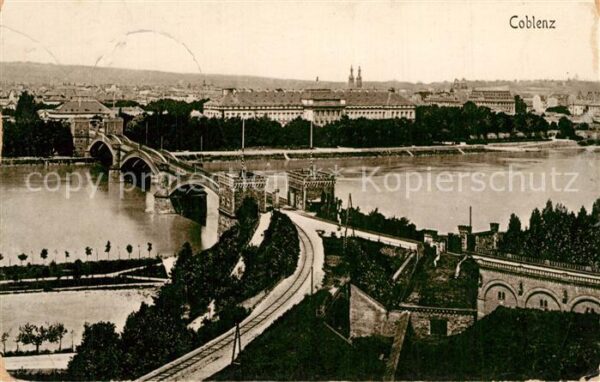 Koblenz Rhein Brücke Panorama