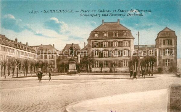 Saarbruecken Place du Chateau Statue de Bismarck