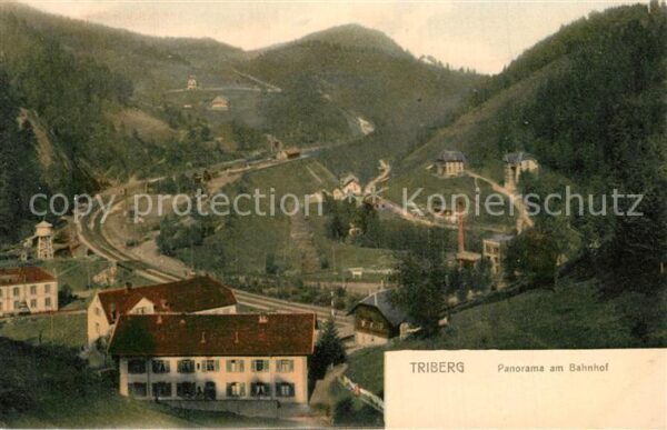 Triberg Schwarzwald Panorama Bahnhof