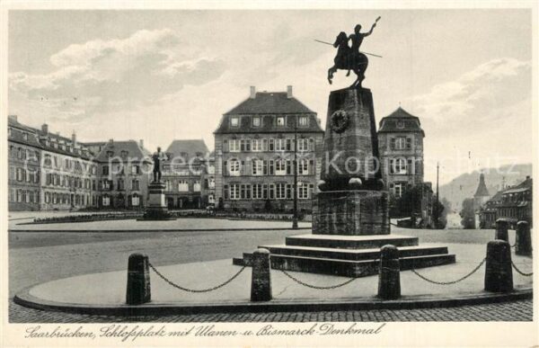 Saarbruecken Schlossplatz Ulanen Bismarck Denkmal