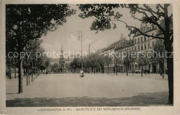 Ludwigshafen Rhein Marktplatz Monumentalbrunnen
