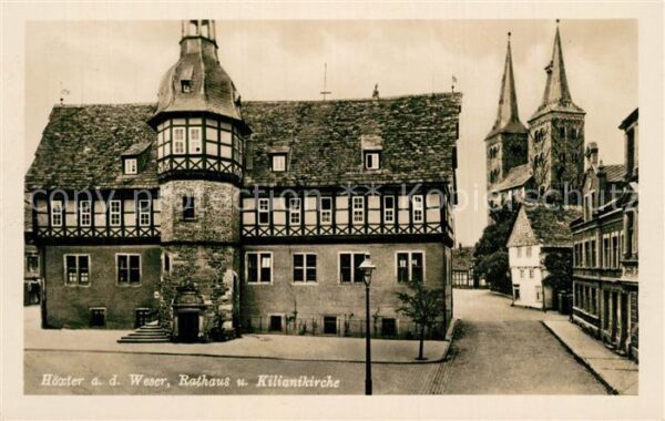 Hoexter Weser Rathaus Kilianikirche