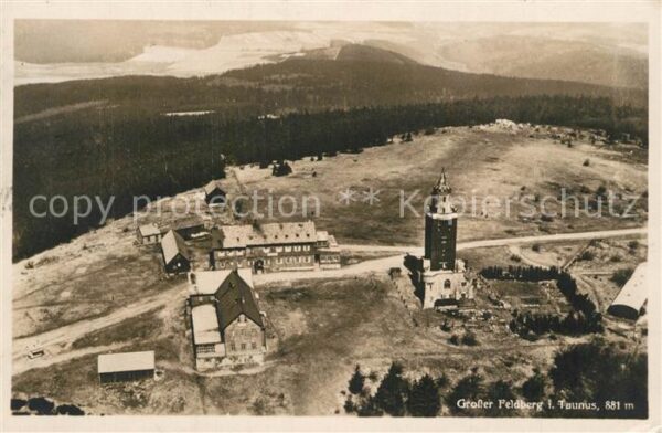Grosser Feldberg Taunus Fliegeraufnahme