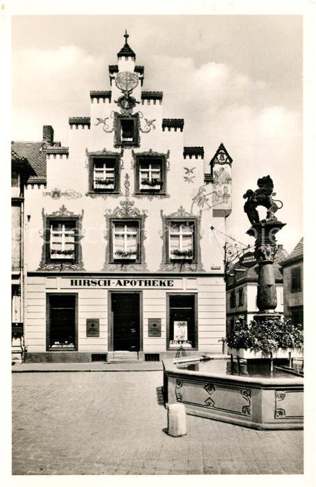 Offenburg Hirsch Apotheke Löwenbrunnen