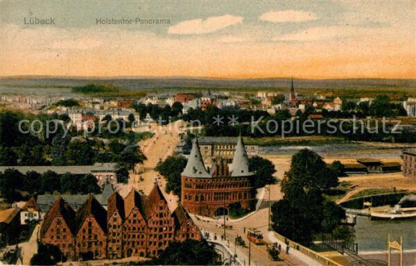 Luebeck Holstentor Panorama