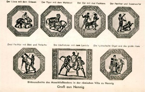 Nennig Bildausschnitte Mosaikfußbodem römische