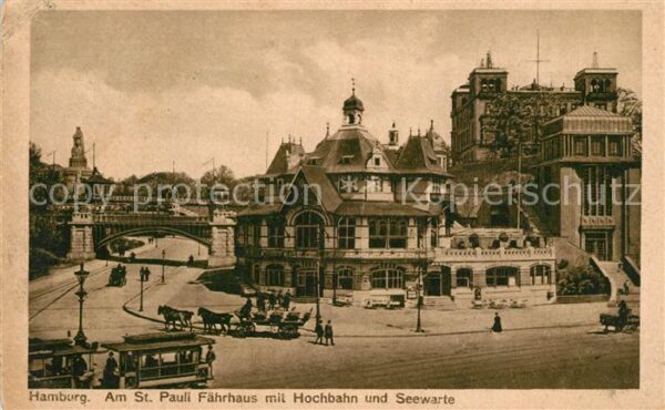 Hamburg Sankt Pauli Fährhaus Hochbahn Seewarte