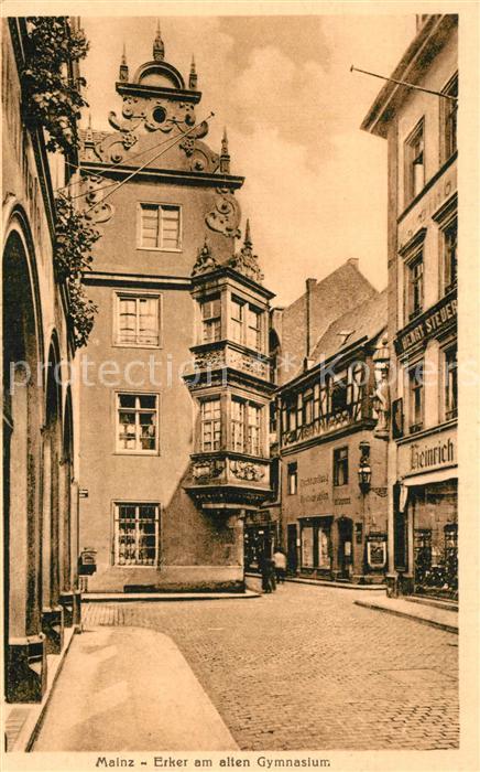 Mainz Rhein Erker altes Gymnasium
